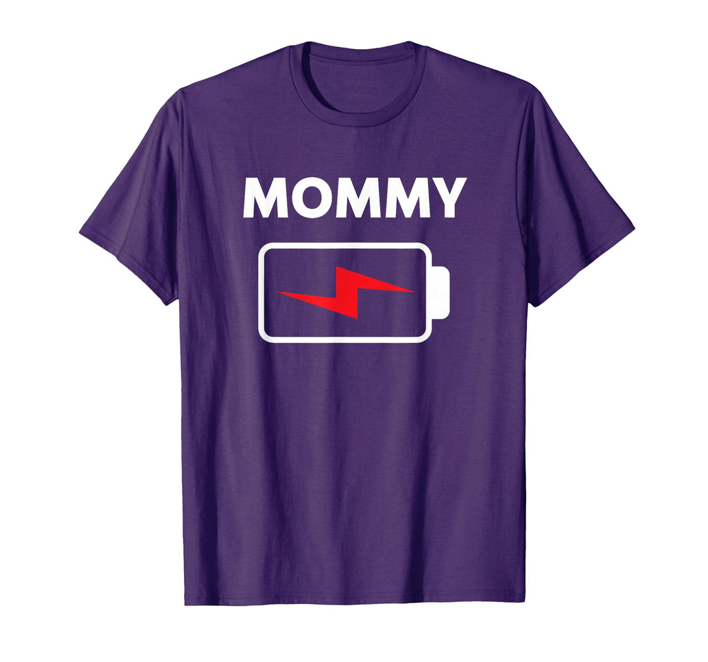 Mommy Battery Low Funny Family T-Shirt - Casual Everyday Wear Unisex - T-Shirt, Sweatshirt, Hoodie