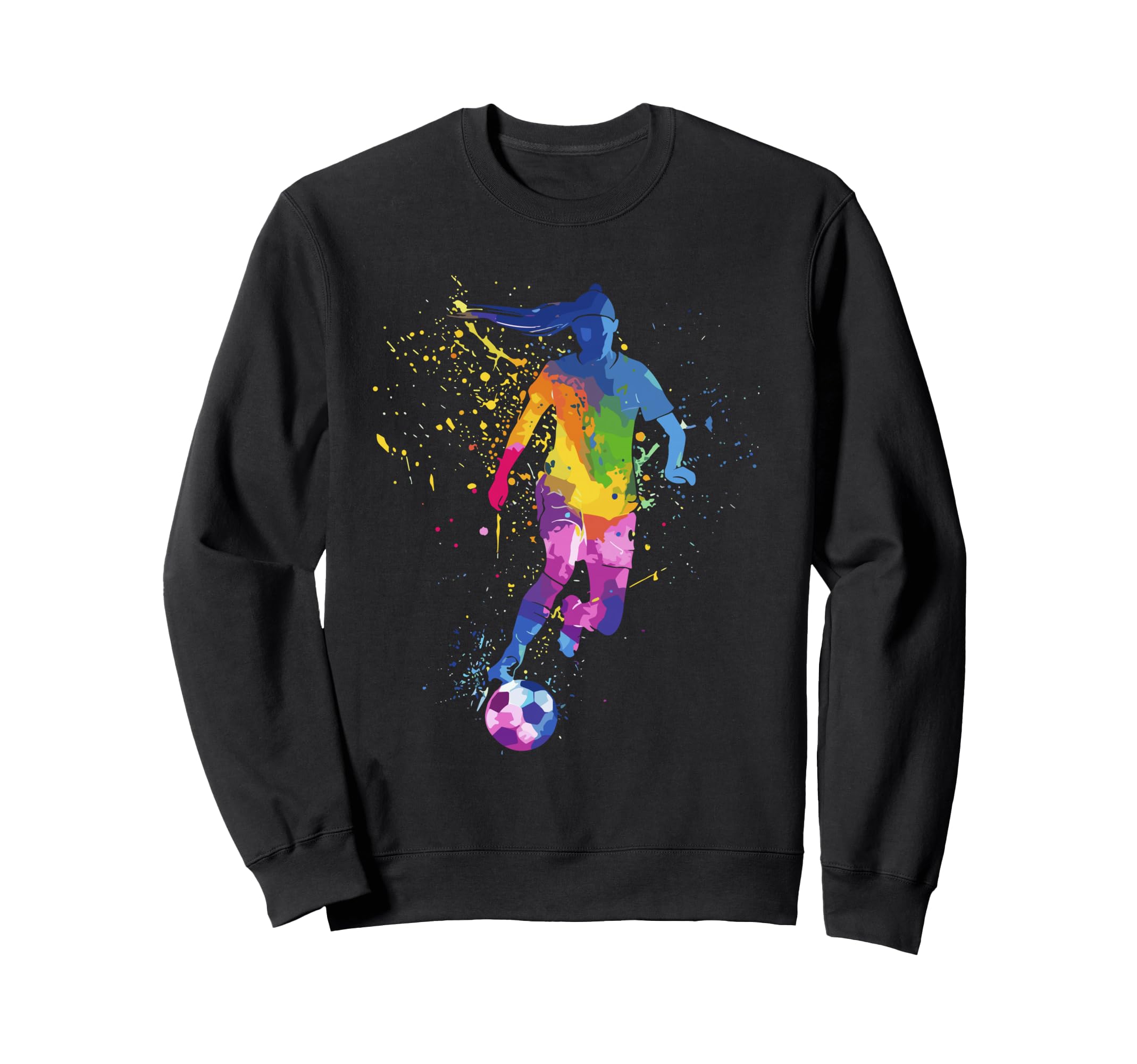 Colorful Funny Soccer Player Fan Dad Sweatshirt - Graphic Print Men Women - T-Shirt, Sweatshirt, Hoodie