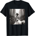 Funny Surprised Scared Cat Selfie with Sasquatsch - Adult & Kids T-Shirts, Sweatshirts & Hoodies apparel design preview 1