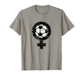 Female Womens Soccer Black White T-Shirt - Streetwear Style Unisex - T-Shirt, Sweatshirt, Hoodie