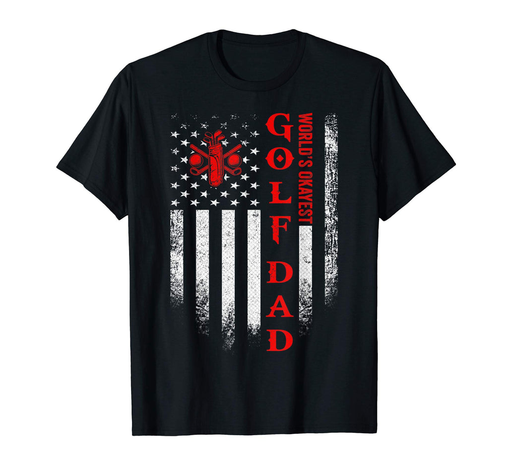 Usa American Flag Worlds Okayest Golf T-Shirt - Trendy Graphic for Adults - T-Shirt, Sweatshirt, Hoodie