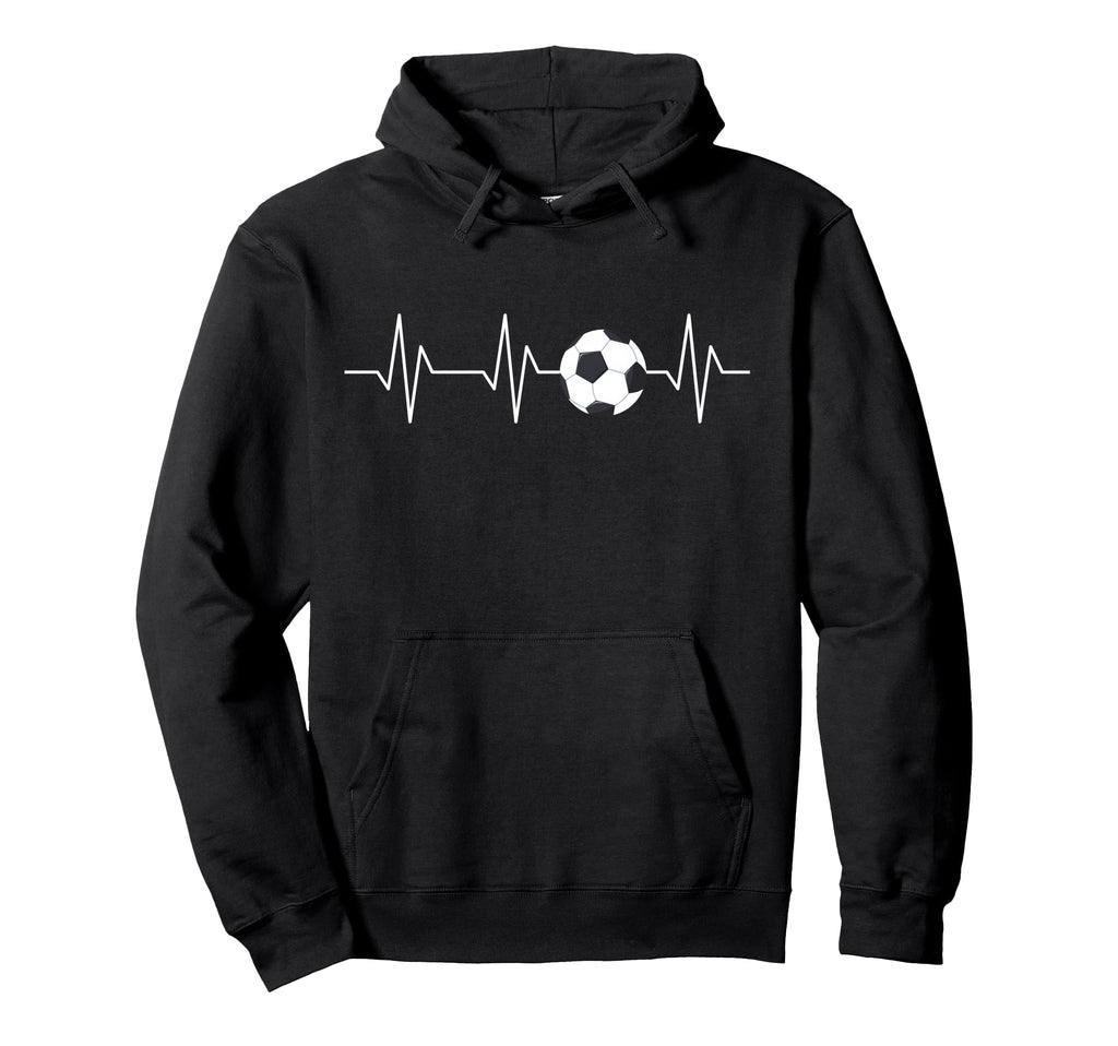 Soccer Heartbeat Funny Soccer Lover Hoodie - Novelty Apparel Unisex - T-Shirt, Sweatshirt, Hoodie