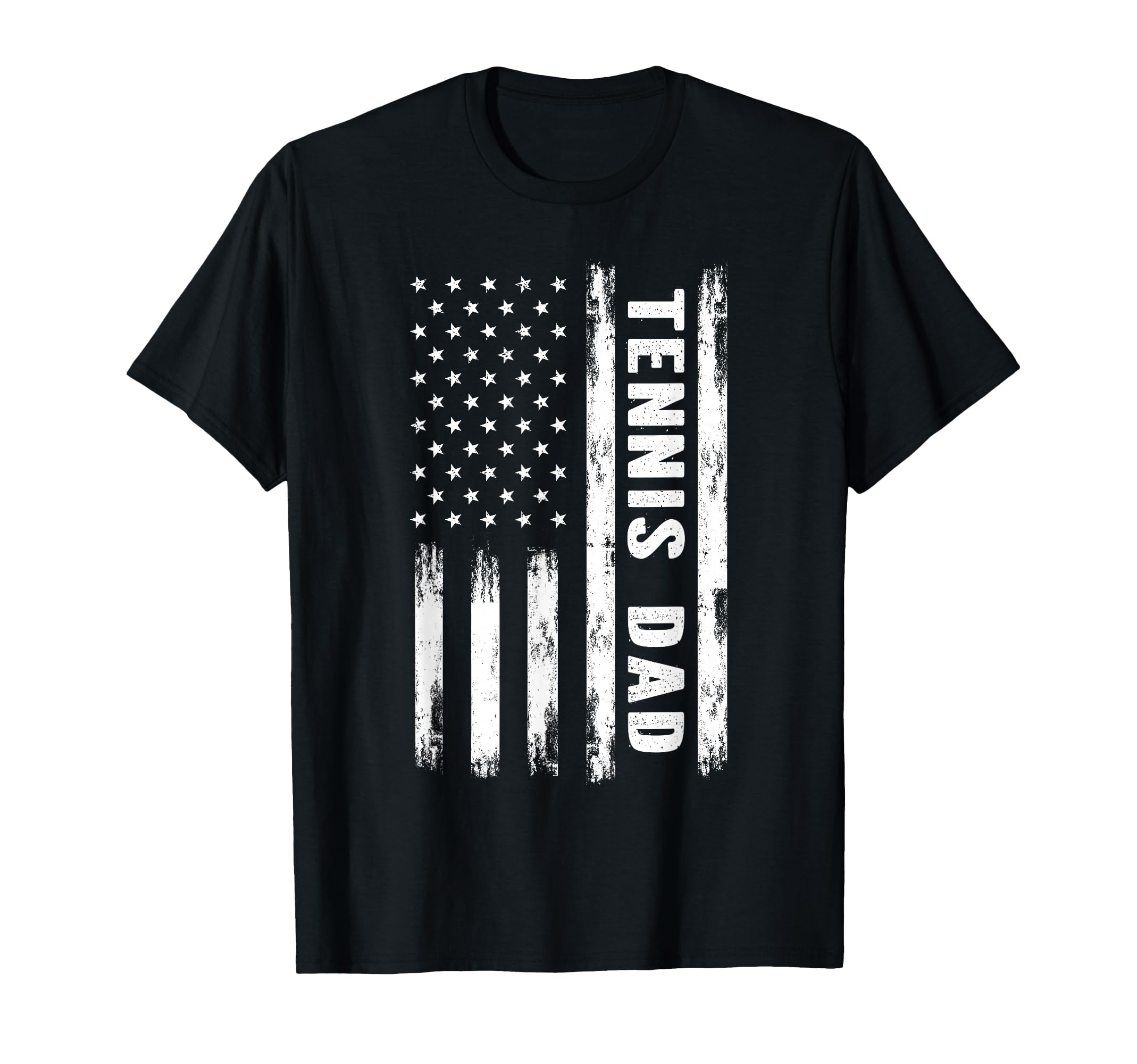 Tennis Dad American Flag Grunge T-Shirt - Aesthetic Graphic for Adults - T-Shirt, Sweatshirt, Hoodie