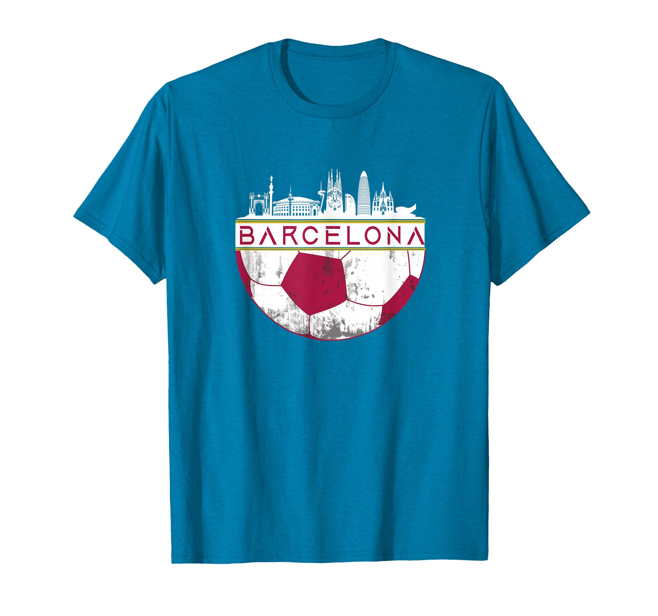 Barcelona City Skyline Soccer Sports T-Shirt - Novelty Apparel for Adults - T-Shirt, Sweatshirt, Hoodie