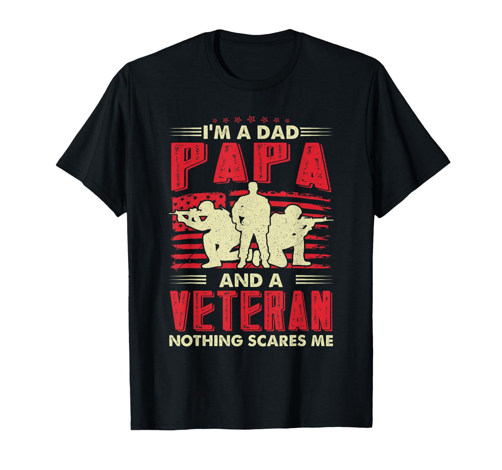 Im Veteran Dad Papa Grandpa Funny T-Shirt - Minimalist Print Men Women - T-Shirt, Sweatshirt, Hoodie