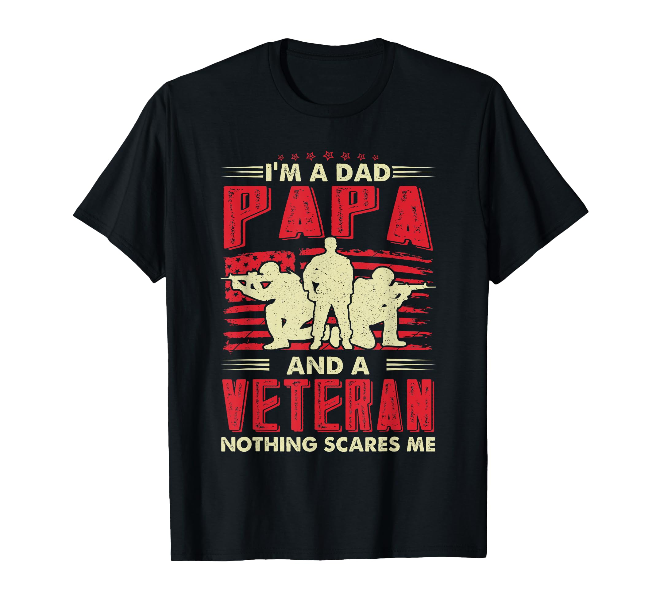 Im Veteran Dad Papa Grandpa Funny T-Shirt - Minimalist Print Men Women - T-Shirt, Sweatshirt, Hoodie