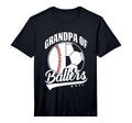 Mens Grandpa Ballers Soccer Baseball T-Shirt - Minimalist Print Unisex - T-Shirt, Sweatshirt, Hoodie