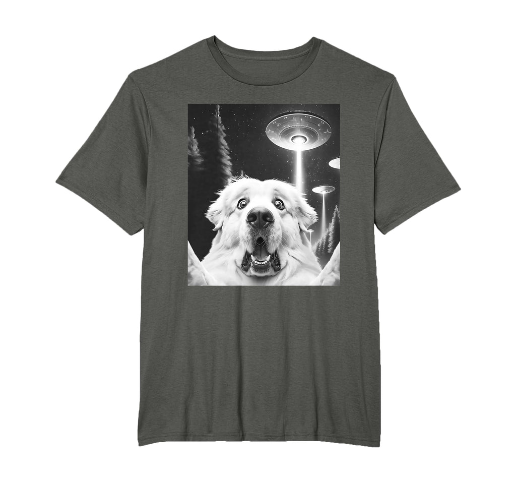 Funny Great Pyrenees Alien Ufo Taking T-Shirt - Streetwear Style Men Women - T-Shirt, Sweatshirt, Hoodie