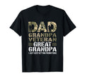 Dad Grandpa Veteran Great Grandpa T-Shirt - Fun Novelty Design for Adults - T-Shirt, Sweatshirt, Hoodie