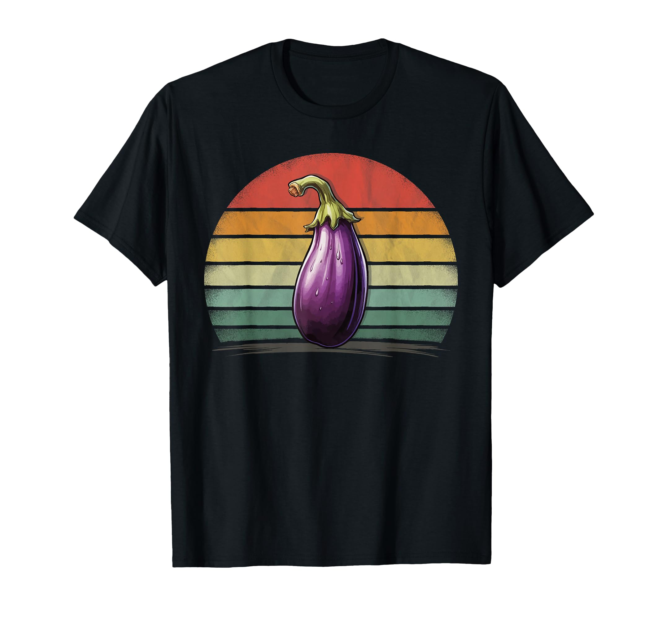Eggplant Vegetable Distressed Eggplant T-Shirt - Graphic Print Men Women - T-Shirt, Sweatshirt, Hoodie