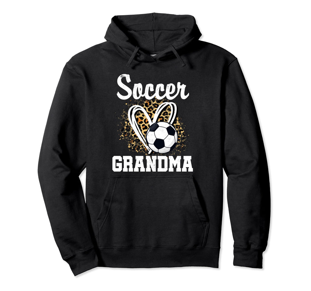 Soccer Grandma Leopard Heart Matching Hoodie - Unique Graphic Unisex - T-Shirt, Sweatshirt, Hoodie