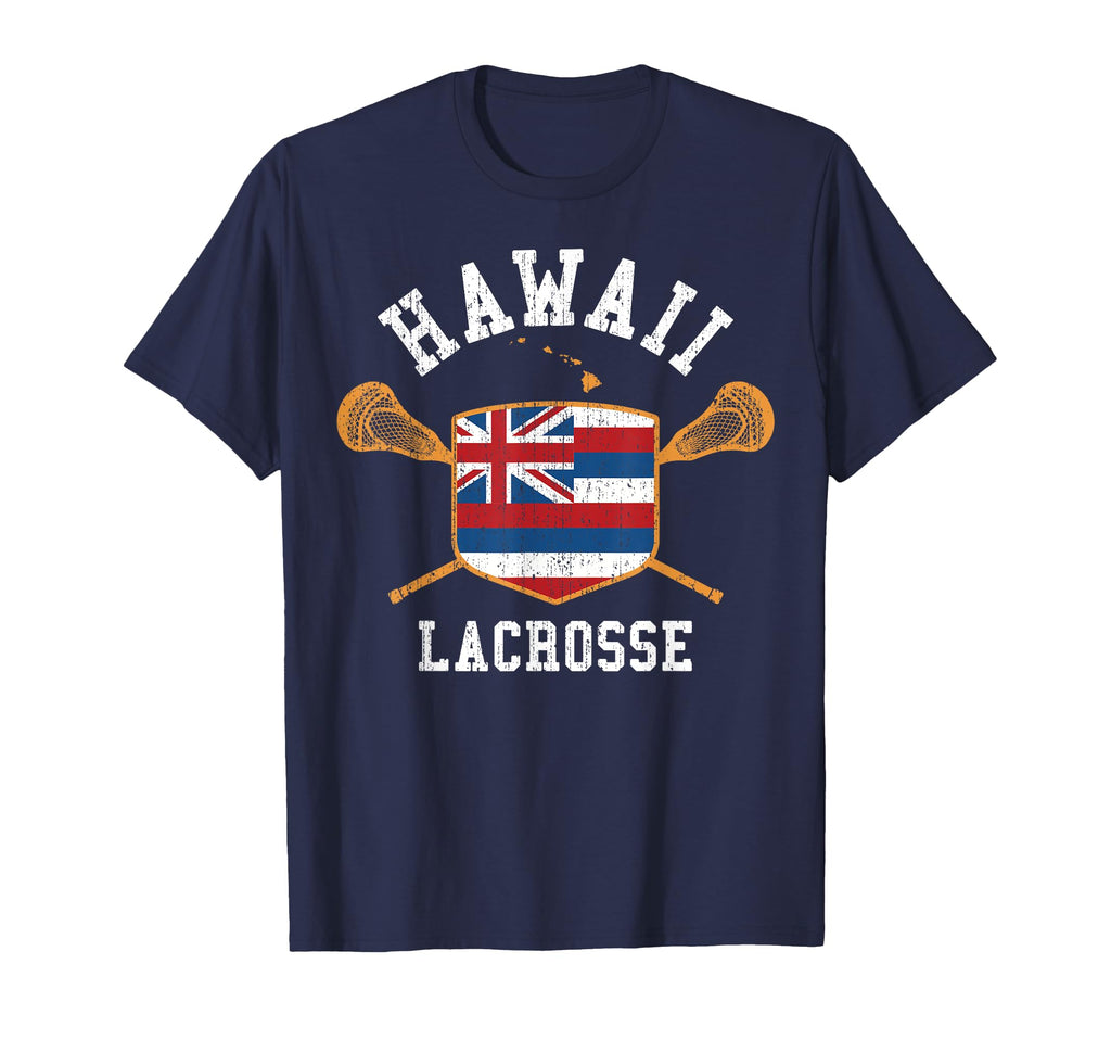 Hawaii Lacrosse Aloha State Flag Lax T-Shirt - Custom Art Print Men Women - T-Shirt, Sweatshirt, Hoodie