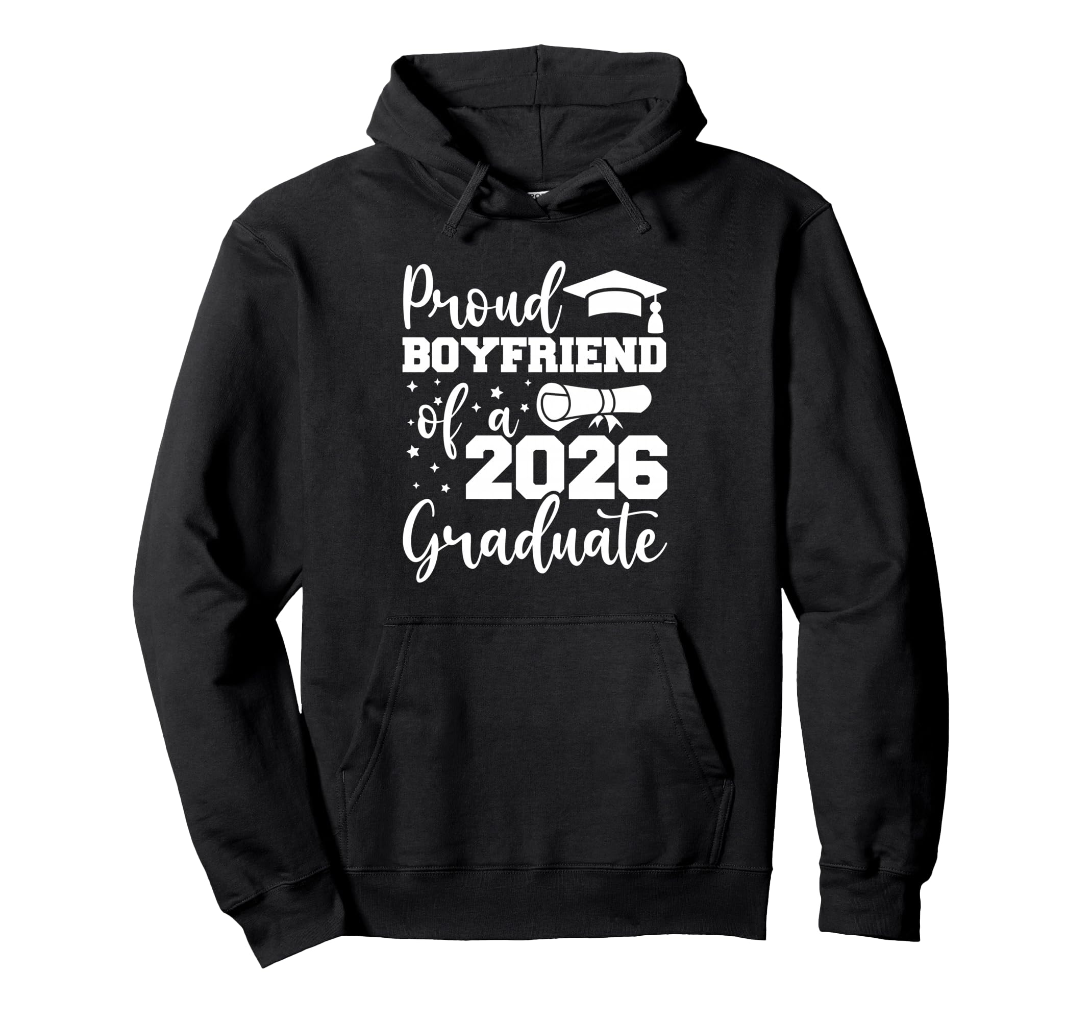 Proud Boyfriend Class 2026 Graduate 2026 Hoodie - Unique Graphic Unisex - T-Shirt, Sweatshirt, Hoodie