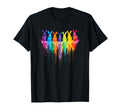 Vibrant Rainbow Bunnies Dripping T-Shirt - Streetwear Style for Adults - T-Shirt, Sweatshirt, Hoodie
