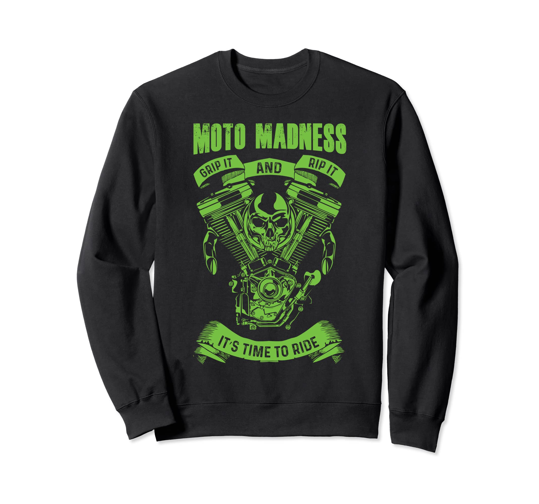 Moto Madness Dad And Biker Sweatshirt - Casual Everyday Wear for Adults - T-Shirt, Sweatshirt, Hoodie
