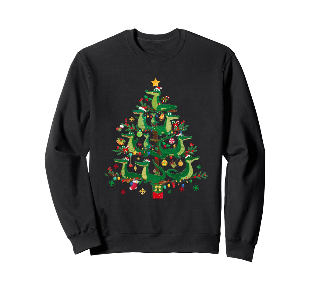 Alligator Lover Matching Santa Sweatshirt - Casual Everyday Wear Men Women - T-Shirt, Sweatshirt, Hoodie