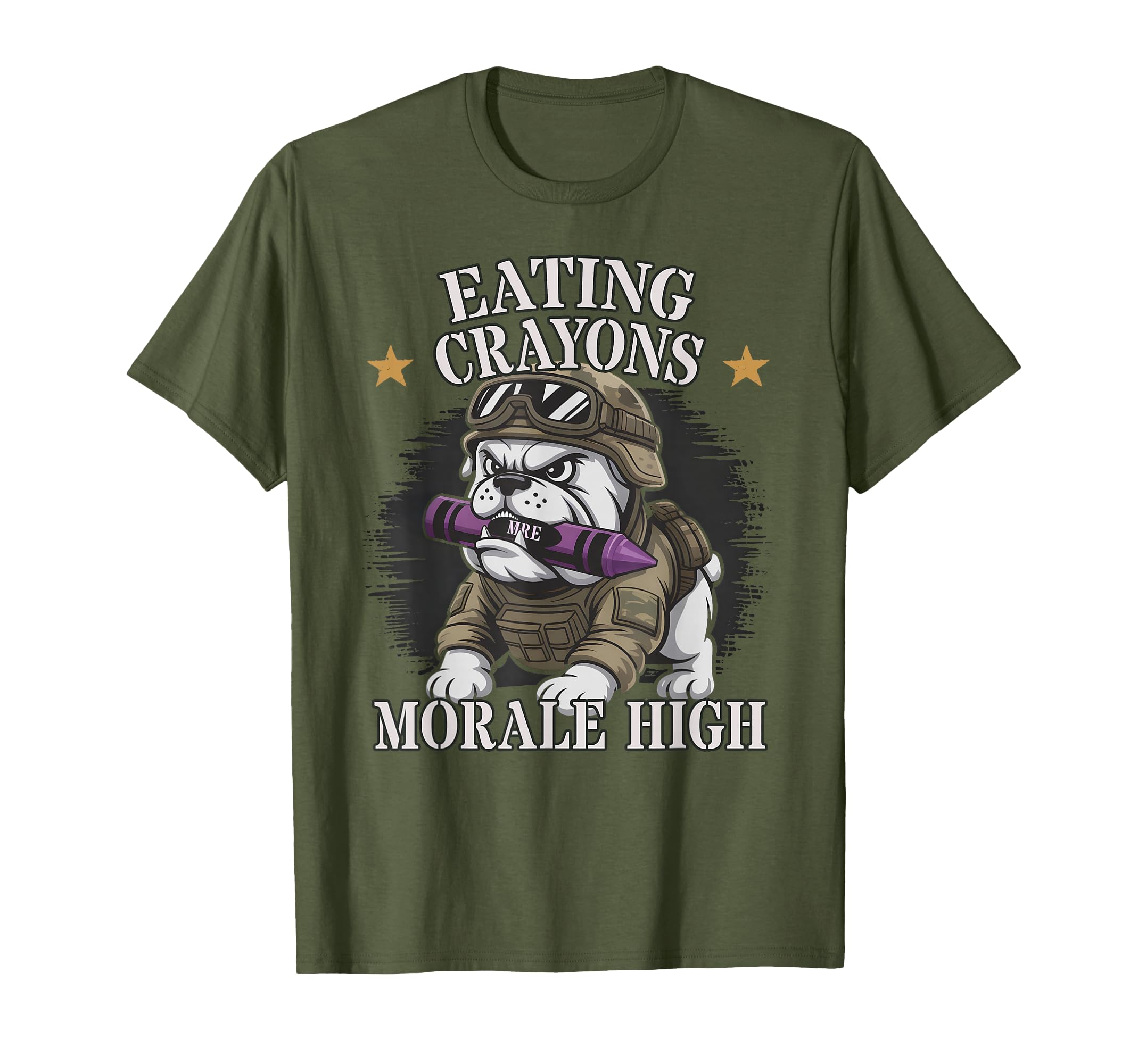 Funny Eating Crayons Morale High Corp T-Shirt - Novelty Apparel Men Women - T-Shirt, Sweatshirt, Hoodie