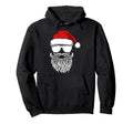 Bearded Dad Santa Claus Hat X Mas Hoodie - Custom Art Print for Adults - T-Shirt, Sweatshirt, Hoodie