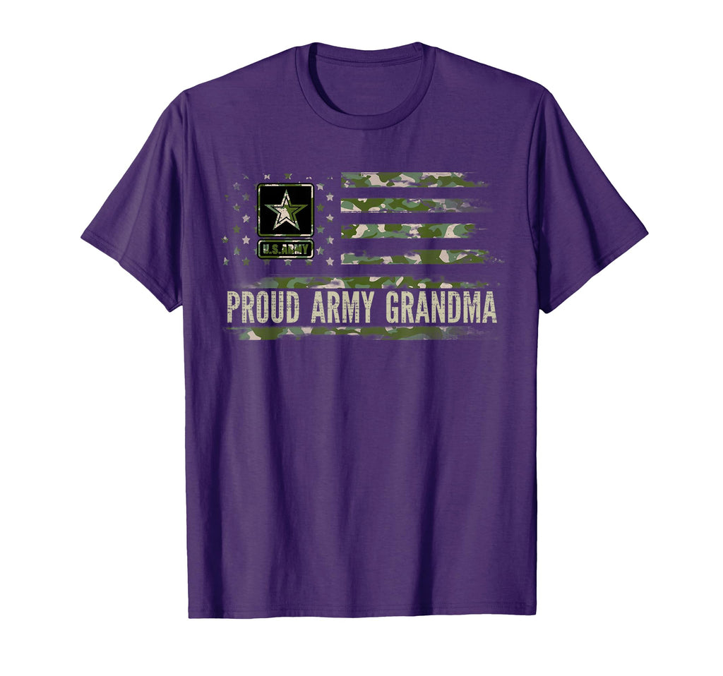 Proud Army Grandma Camo American Flag T-Shirt - Unique Graphic for Adults - T-Shirt, Sweatshirt, Hoodie