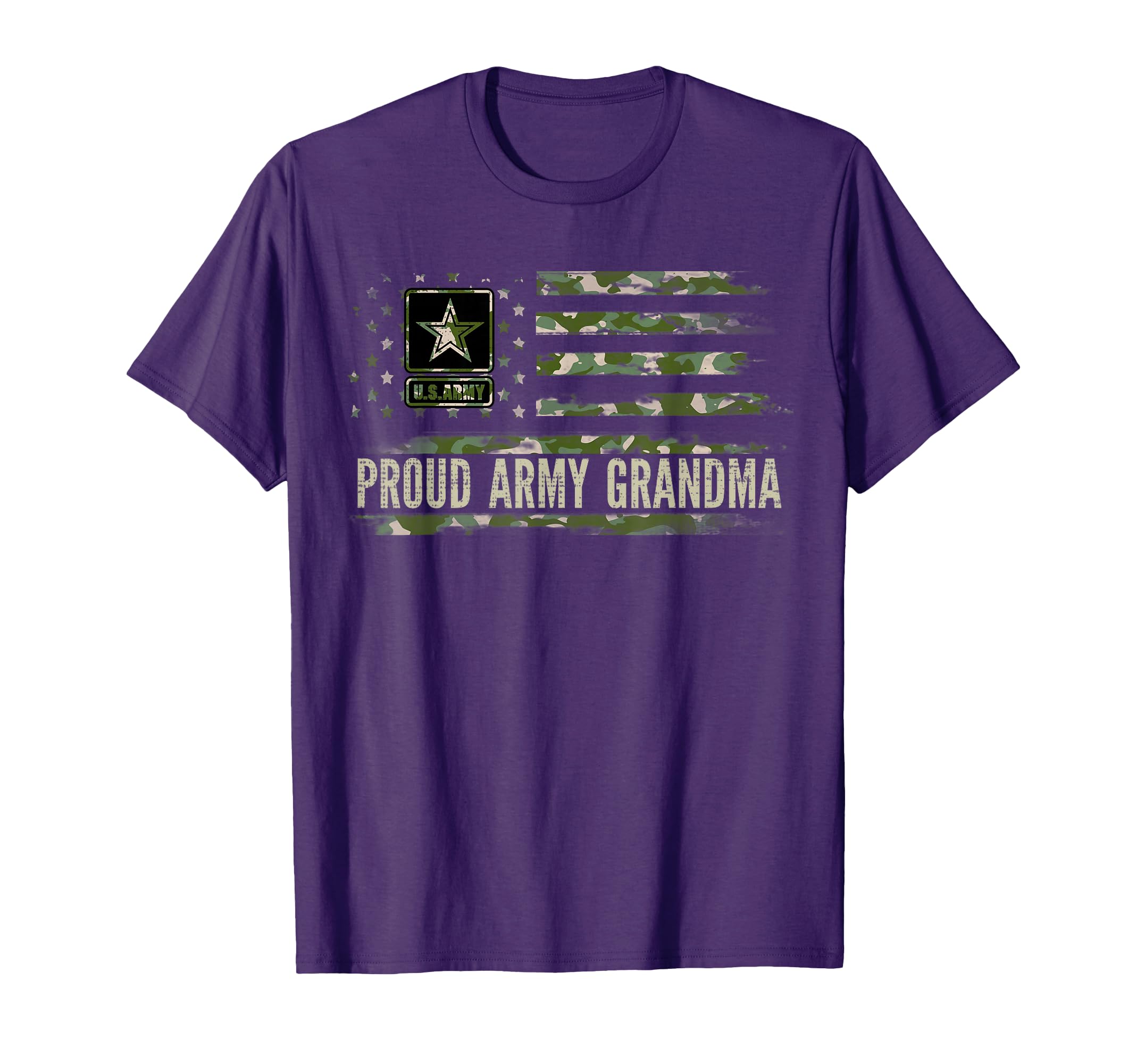 Proud Army Grandma Camo American Flag T-Shirt - Unique Graphic for Adults - T-Shirt, Sweatshirt, Hoodie