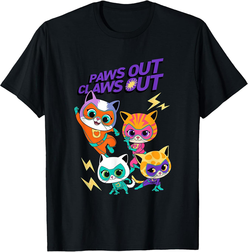 SuperKitties Paws Out Claws - Adult & Kids T-Shirts, Sweatshirts & Hoodies apparel design preview 1