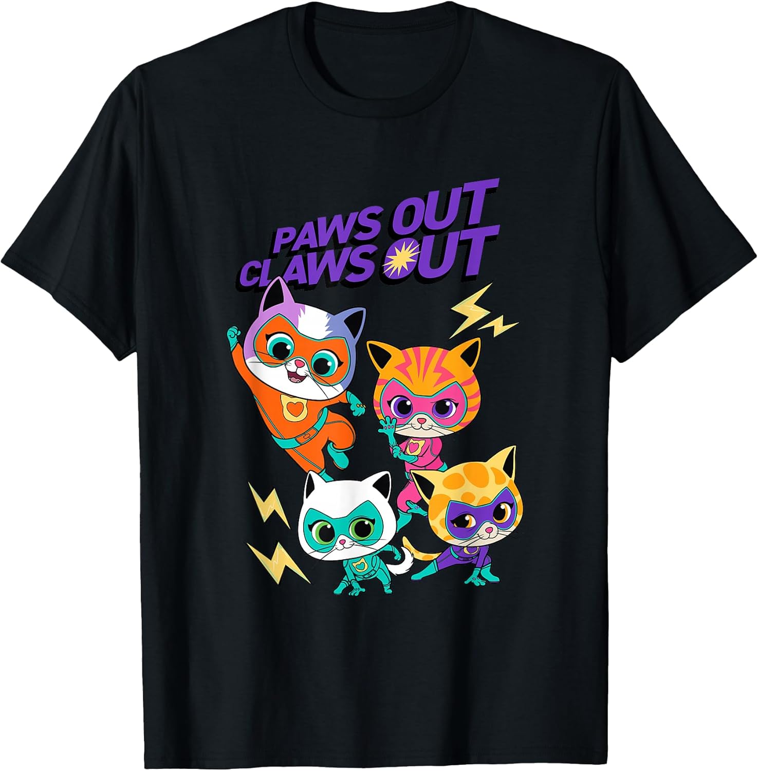SuperKitties Paws Out Claws - Adult & Kids T-Shirts, Sweatshirts & Hoodies apparel design preview 1
