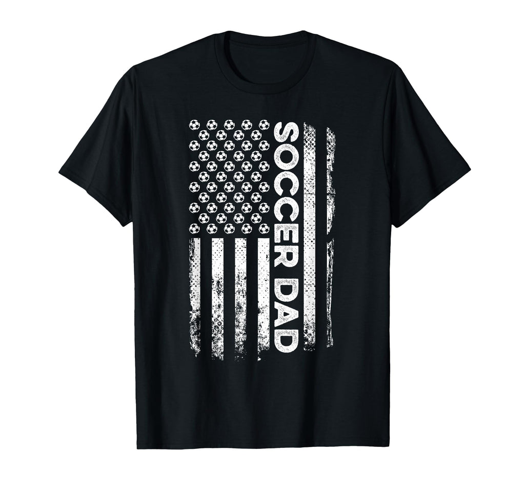 Soccer Dad American Flag Patriotic T-Shirt - Graphic Print for Adults - T-Shirt, Sweatshirt, Hoodie