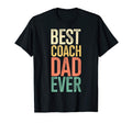 Mens Best Coach Dad Ever T-Shirt - Minimalist Print for Adults - T-Shirt, Sweatshirt, Hoodie