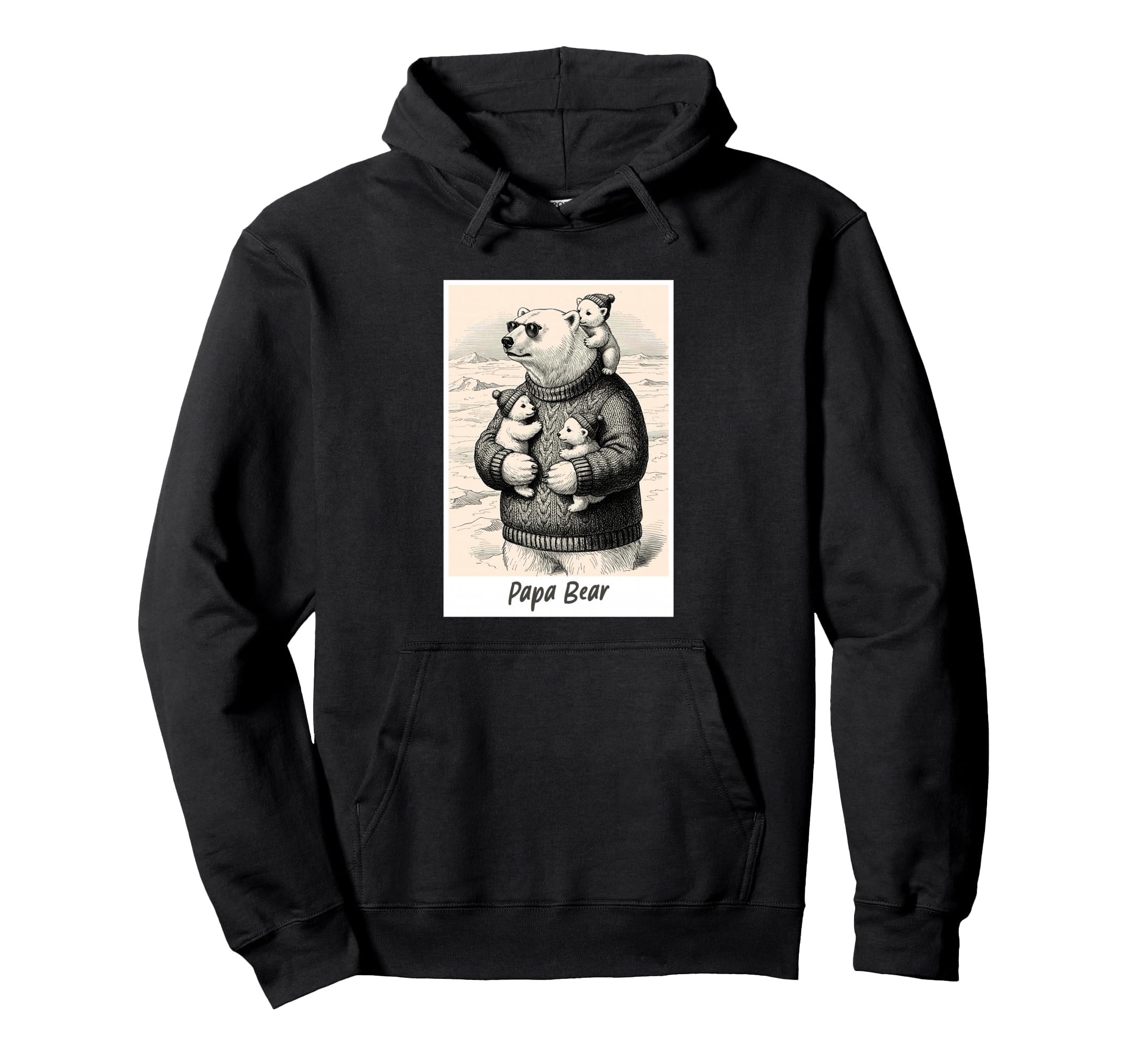 Papa Polar Bear Cubs Appreciation Hoodie - Unique Graphic Unisex - T-Shirt, Sweatshirt, Hoodie