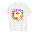 Soccer Ball Watercolor Paint T-Shirt - Fun Novelty Design Men Women - T-Shirt, Sweatshirt, Hoodie