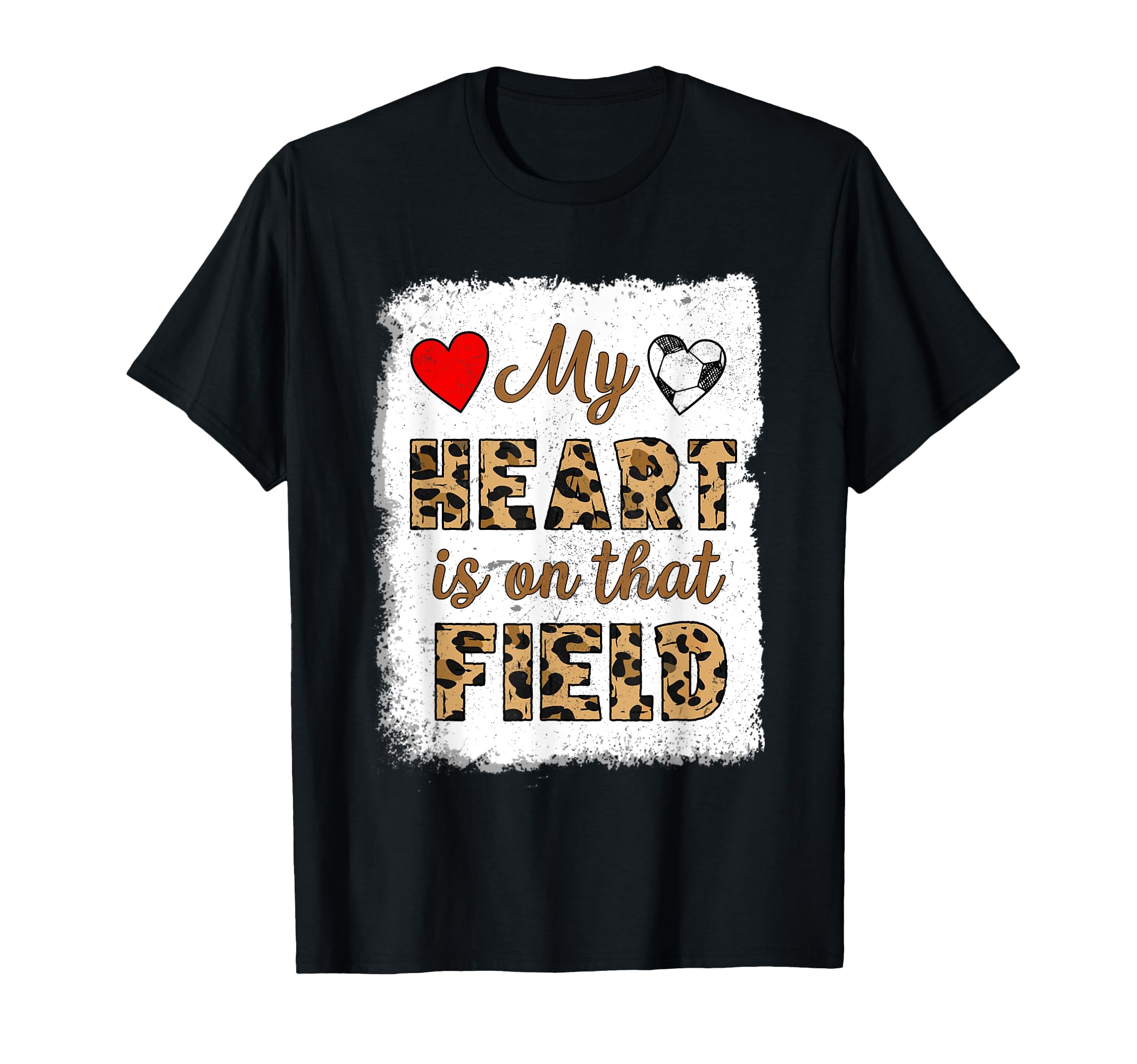 Soccer Player Mom Soccer Leopard Cheetah T-Shirt - Custom Art Print Unisex - T-Shirt, Sweatshirt, Hoodie