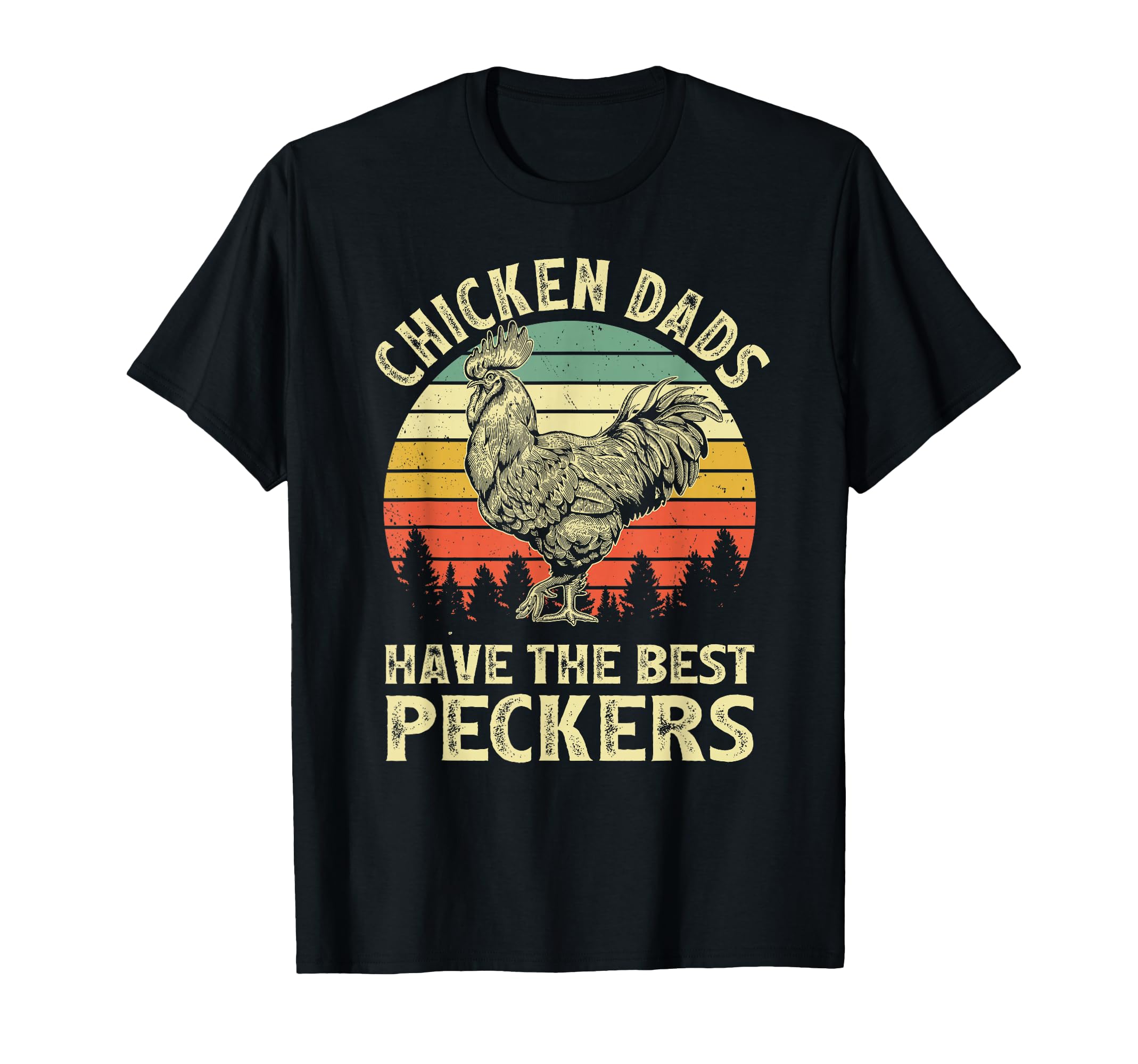 Chicken Dads Have Best Peckers Funny T-Shirt - Minimalist Print Unisex - T-Shirt, Sweatshirt, Hoodie