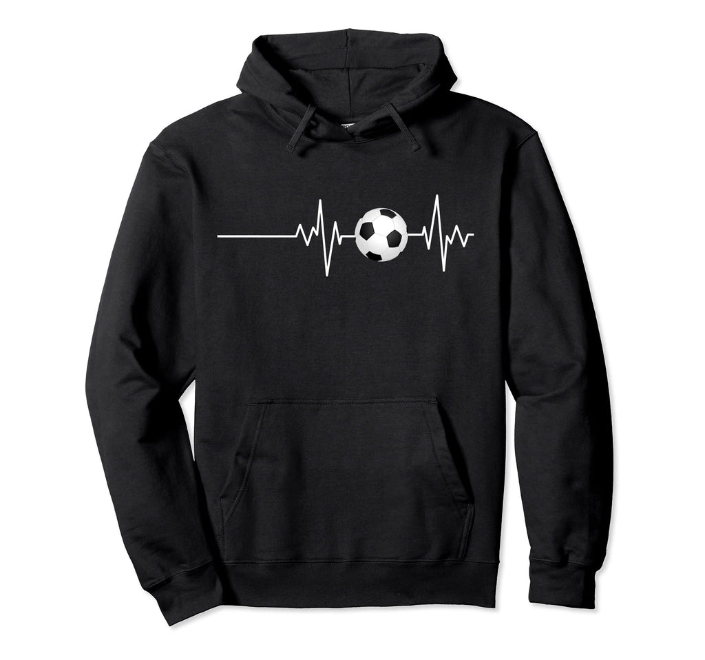 Soccer Heartbeat Soccer Player Soccer Hoodie - Minimalist Print for Adults - T-Shirt, Sweatshirt, Hoodie