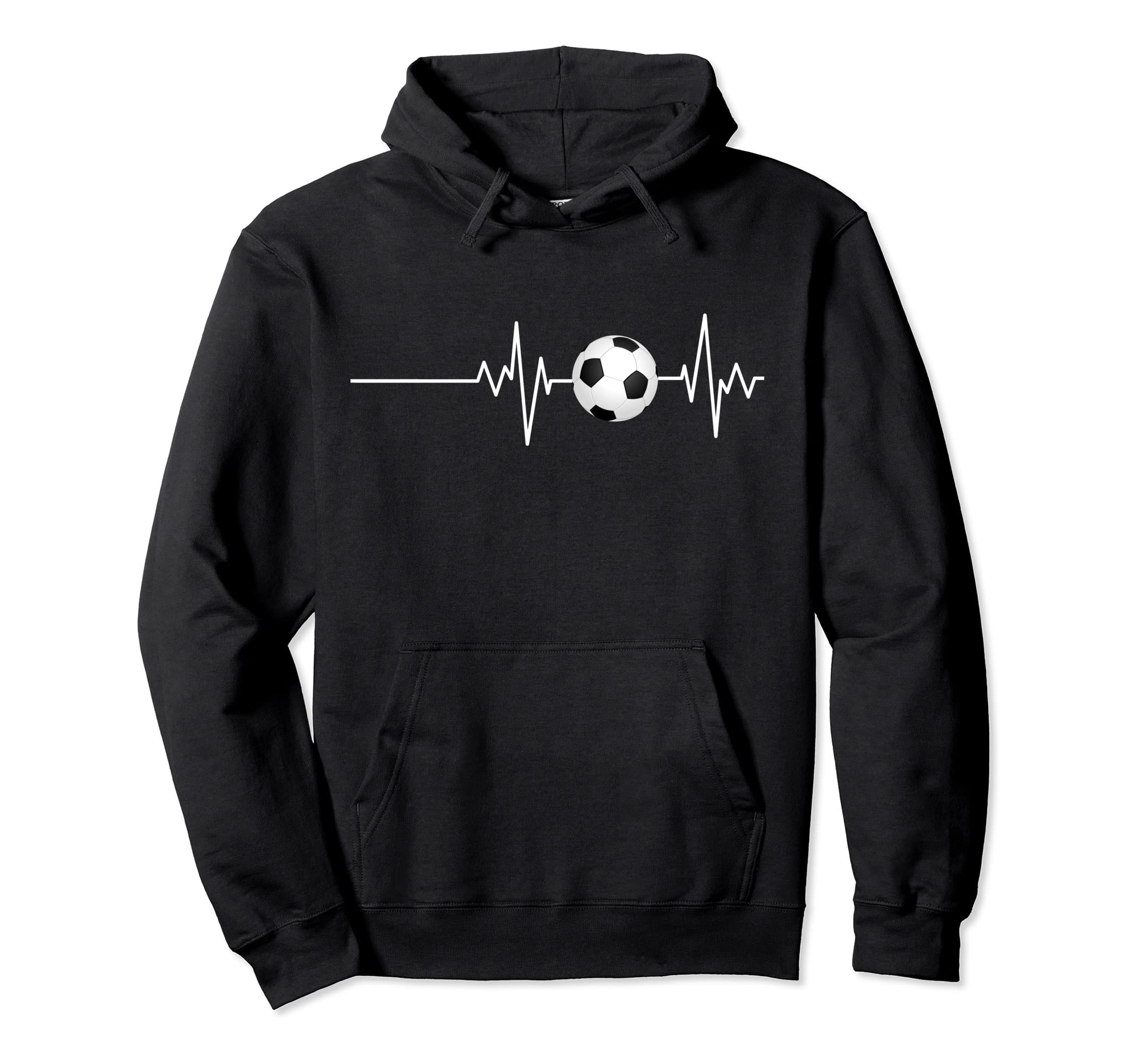 Soccer Heartbeat Soccer Player Soccer Hoodie - Minimalist Print for Adults - T-Shirt, Sweatshirt, Hoodie