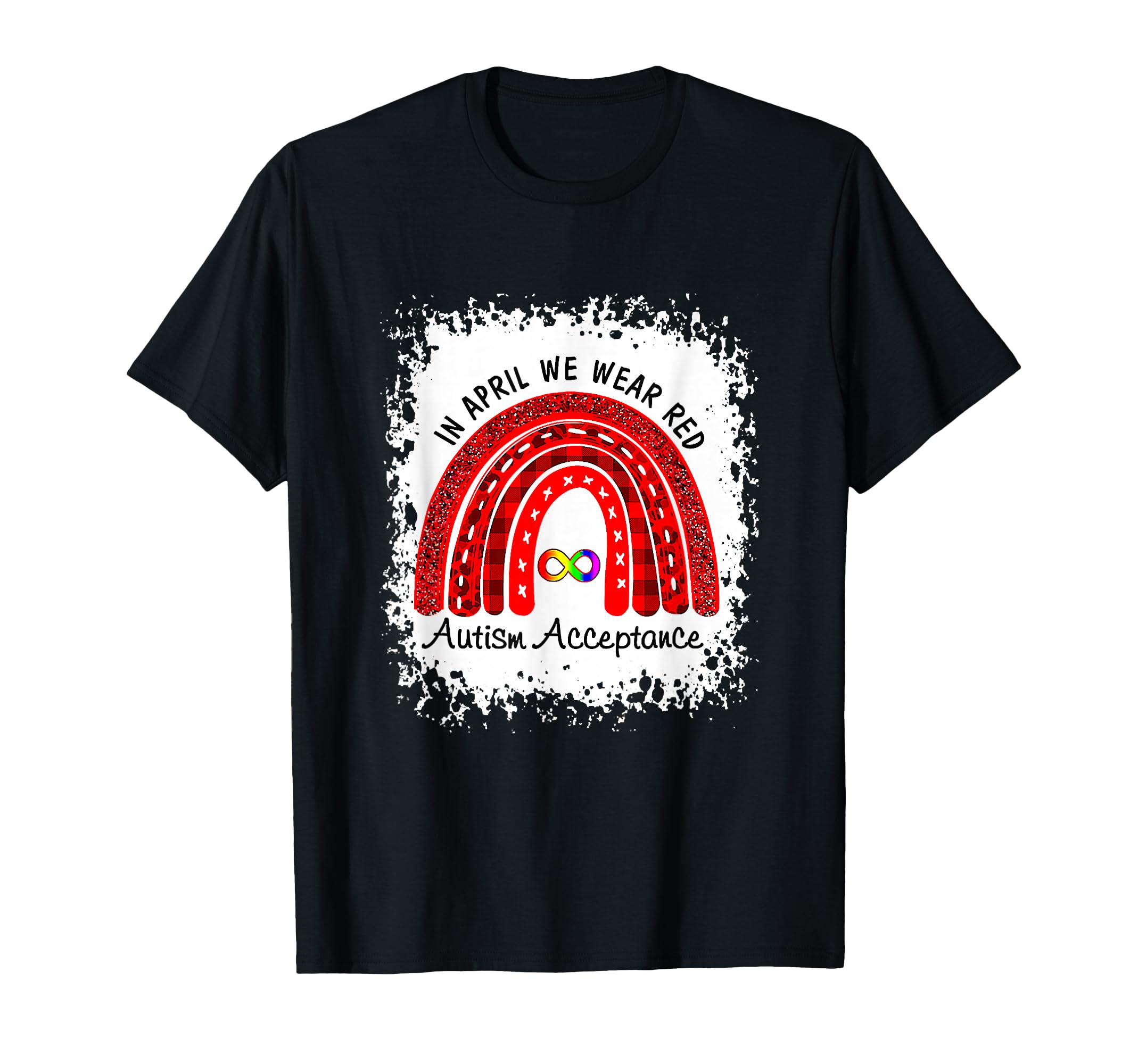 April Wear Red Instead Autism T-Shirt - Novelty Apparel for Adults - T-Shirt, Sweatshirt, Hoodie