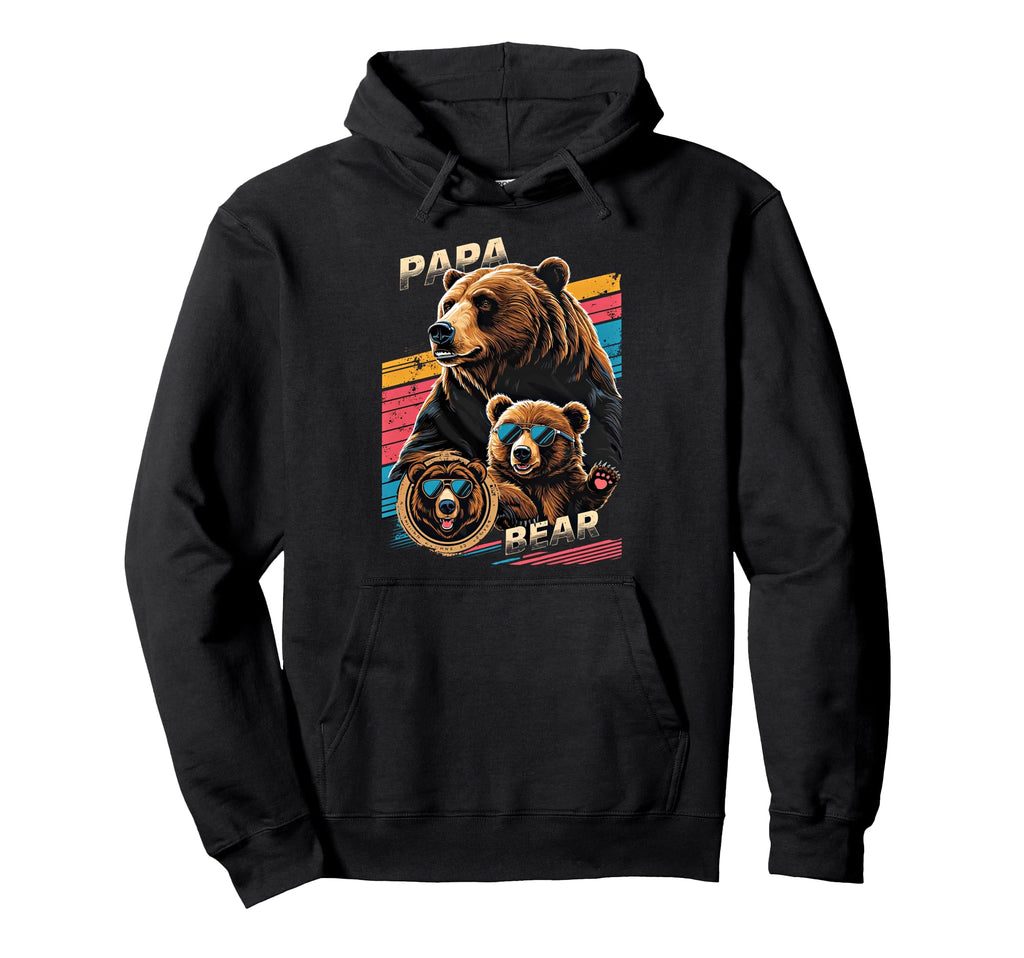 Papa Bear Husband Father Family Hoodie - Novelty Apparel for Adults - T-Shirt, Sweatshirt, Hoodie