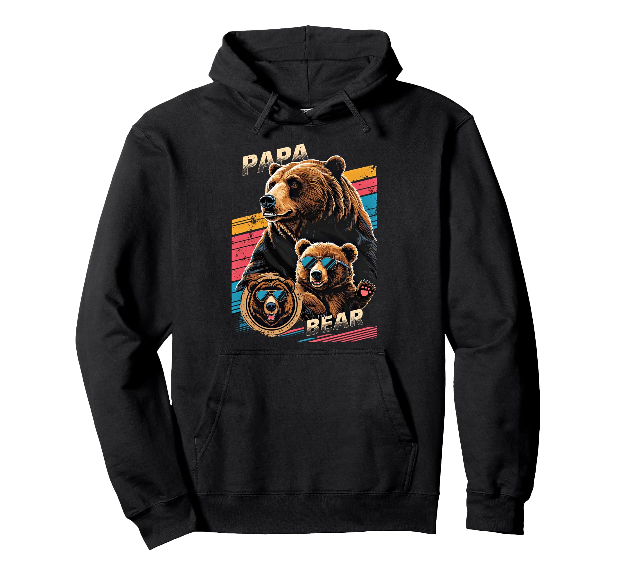 Papa Bear Husband Father Family Hoodie - Novelty Apparel for Adults - T-Shirt, Sweatshirt, Hoodie