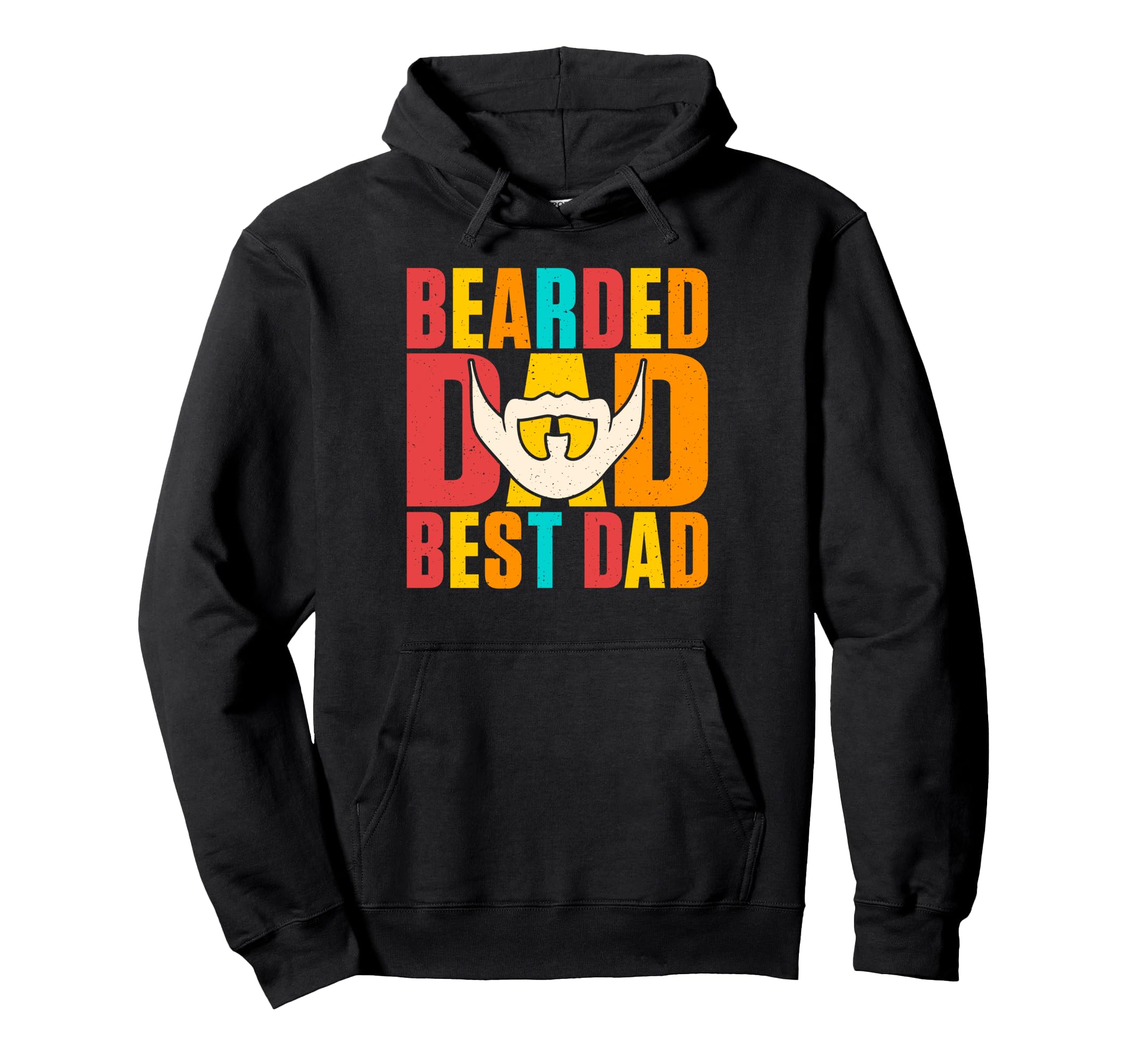 Bearded Dad Best Dad Hoodie - Custom Art Print Men Women - T-Shirt, Sweatshirt, Hoodie