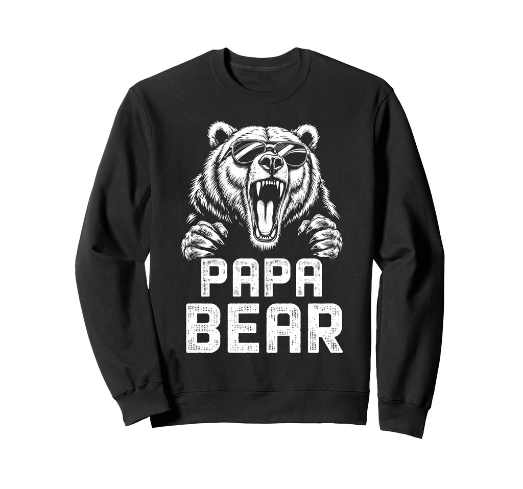 Papa Bear Fathers Day Funny Bear Sweatshirt - Custom Art Print Men Women - T-Shirt, Sweatshirt, Hoodie