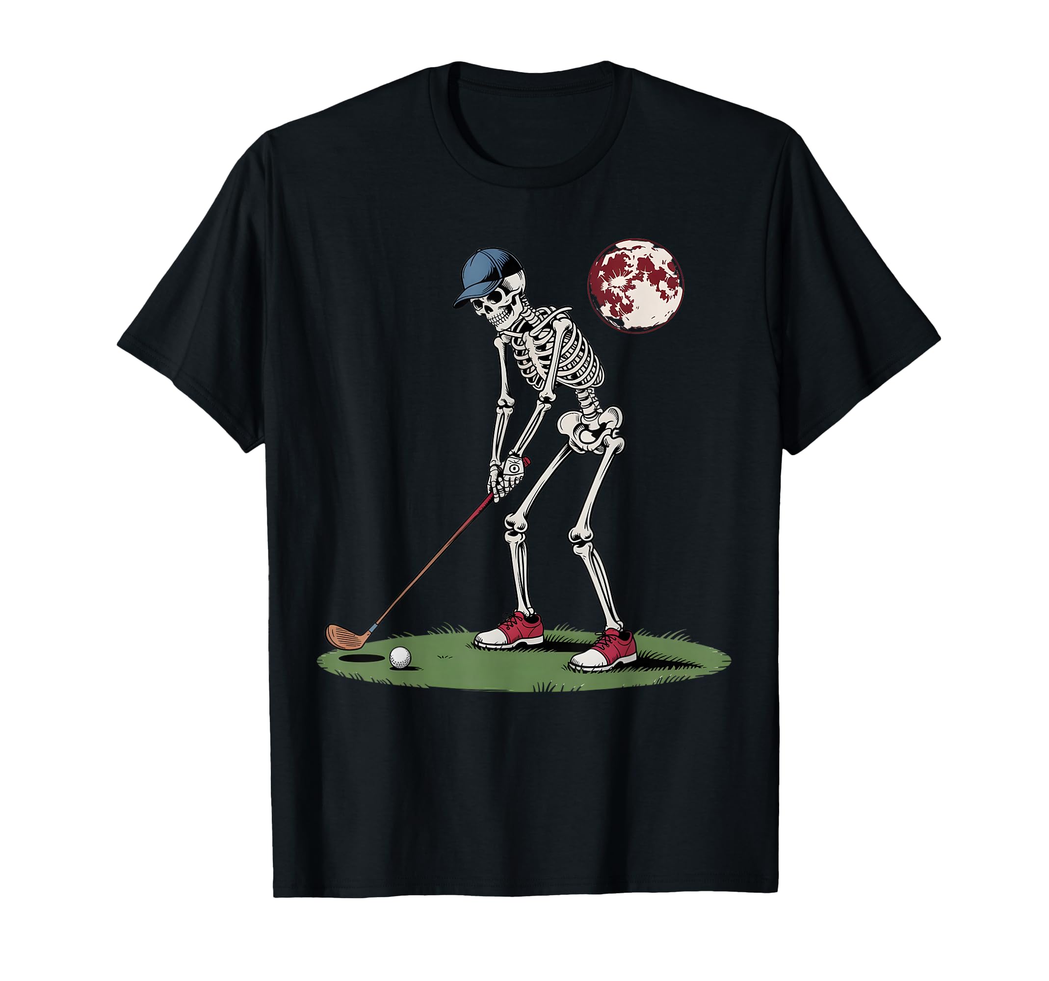 Skeleton Golfer Golf Player Funny Dad T-Shirt - Custom Art Print Men Women - T-Shirt, Sweatshirt, Hoodie
