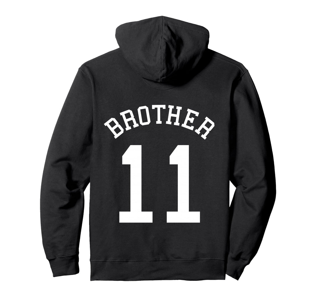 Brother Team Uniform No 11 Handball Hoodie - Trendy Graphic for Adults - T-Shirt, Sweatshirt, Hoodie