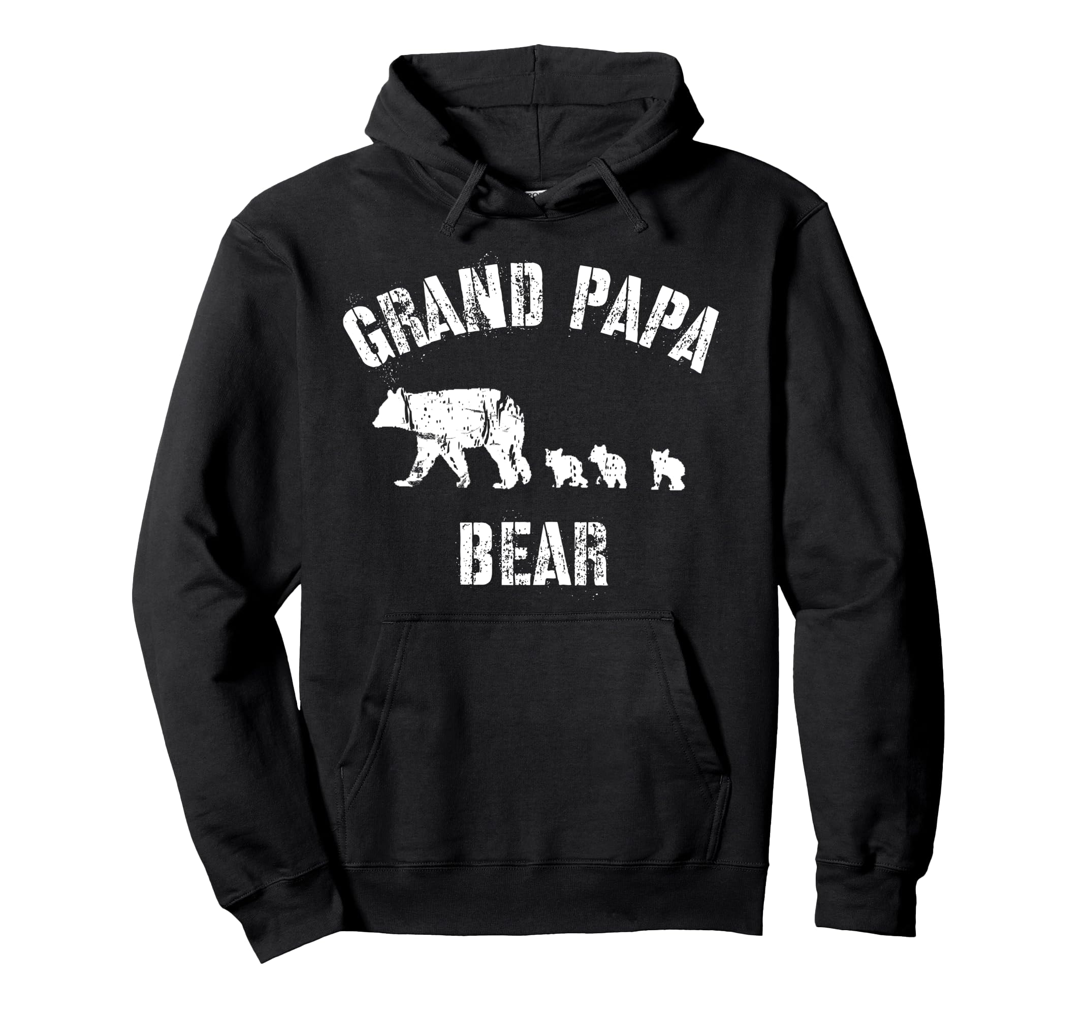 Grand Papa Bear 3 Three Cubs Grandpa Hoodie - Minimalist Print for Adults - T-Shirt, Sweatshirt, Hoodie