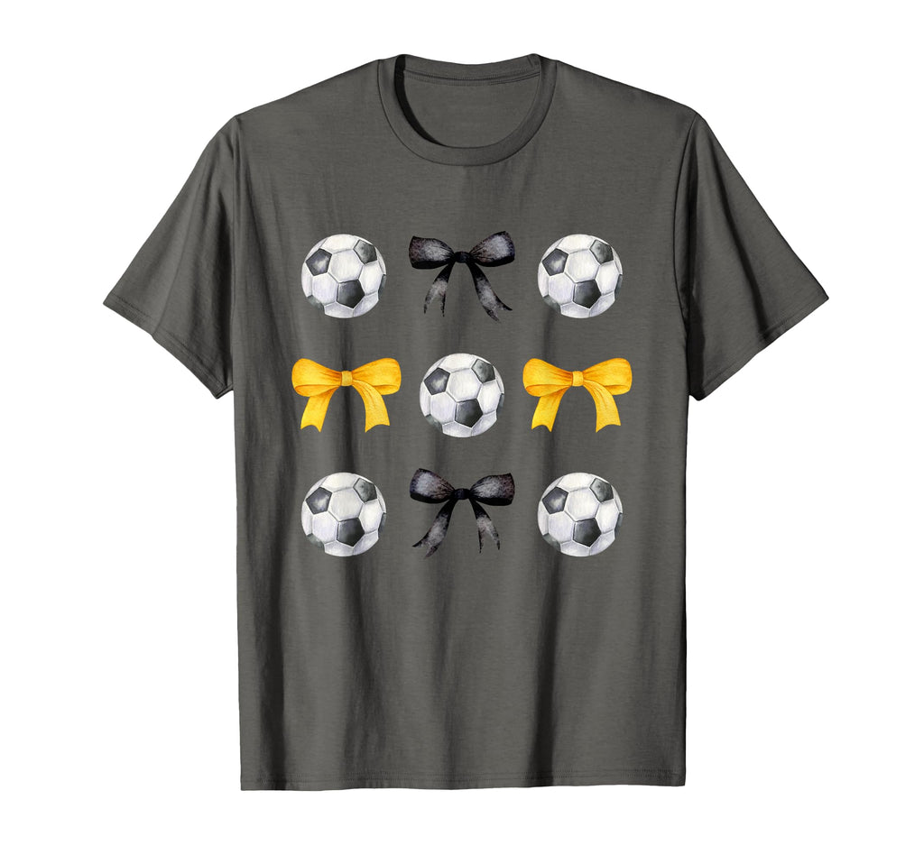 Soccer Ball Bows Womens Soccer T-Shirt - Fun Novelty Design for Adults - T-Shirt, Sweatshirt, Hoodie