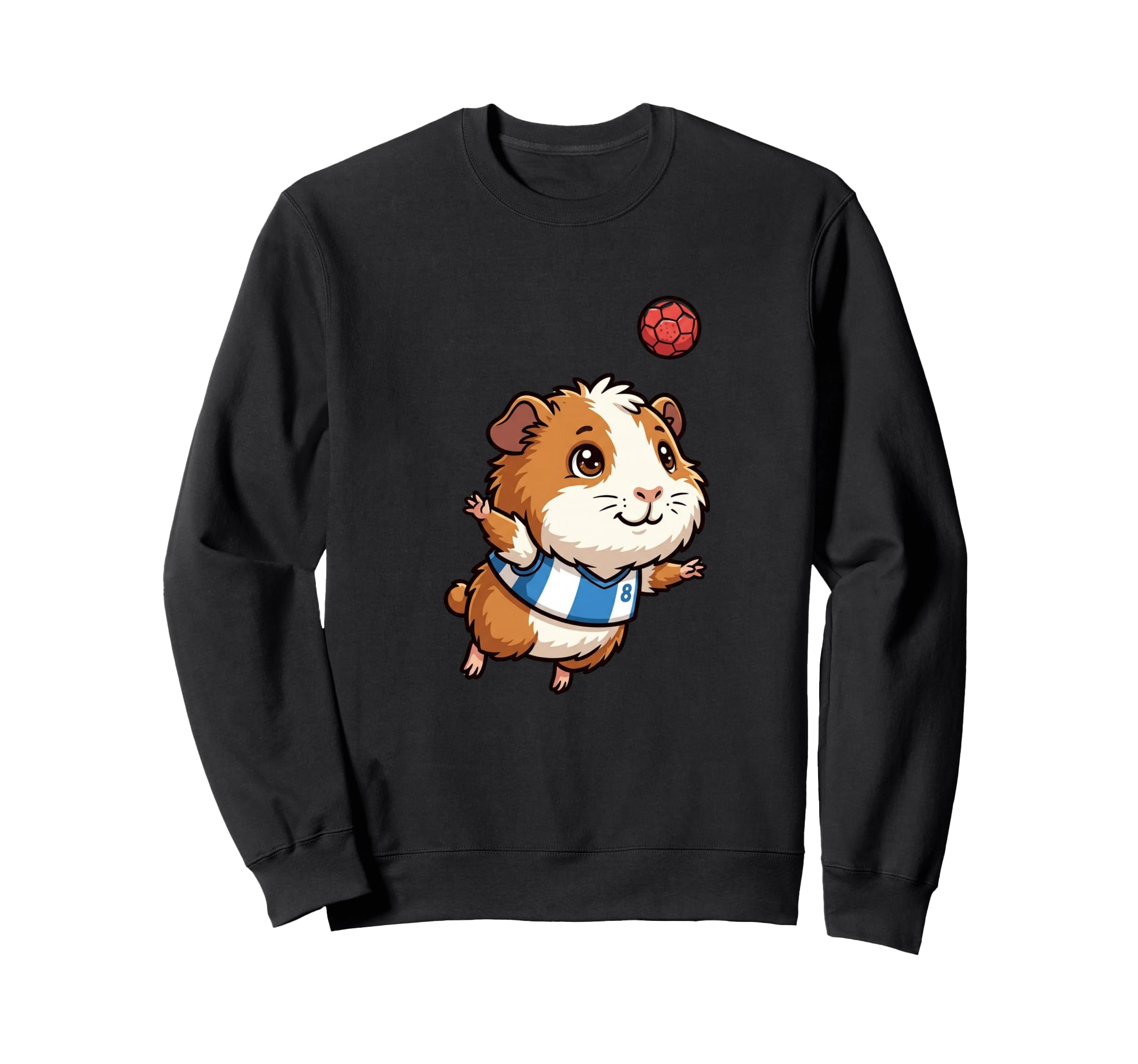 Kawaii Guinea Pig Soccer Sweatshirt - Casual Everyday Wear for Adults - T-Shirt, Sweatshirt, Hoodie