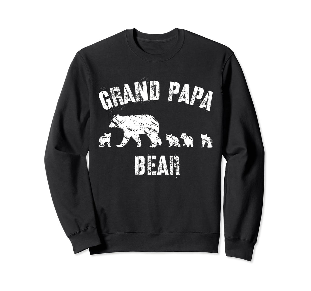 Grand Papa Bear 4 Four Cubs Sweatshirt - Novelty Apparel for Adults - T-Shirt, Sweatshirt, Hoodie