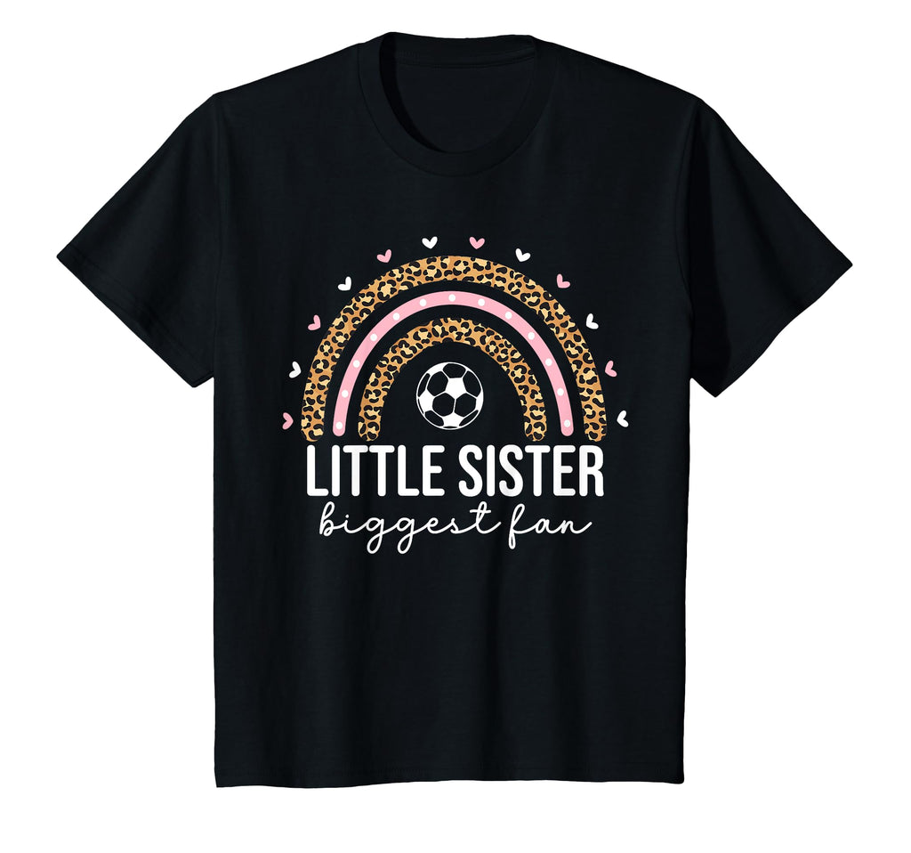 Little Sister Biggest Fan Soccer T-Shirt - Minimalist Print Men Women - T-Shirt, Sweatshirt, Hoodie
