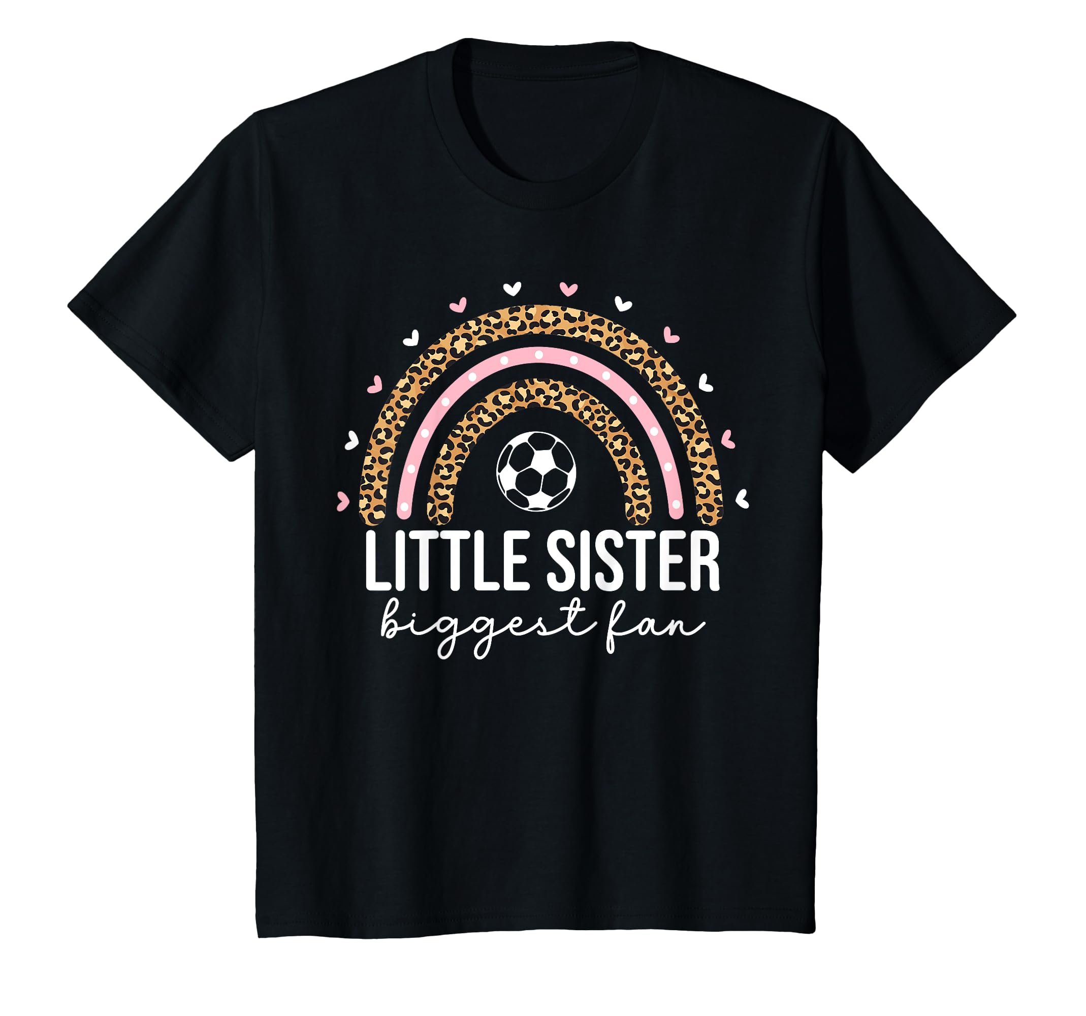 Little Sister Biggest Fan Soccer T-Shirt - Minimalist Print Men Women - T-Shirt, Sweatshirt, Hoodie