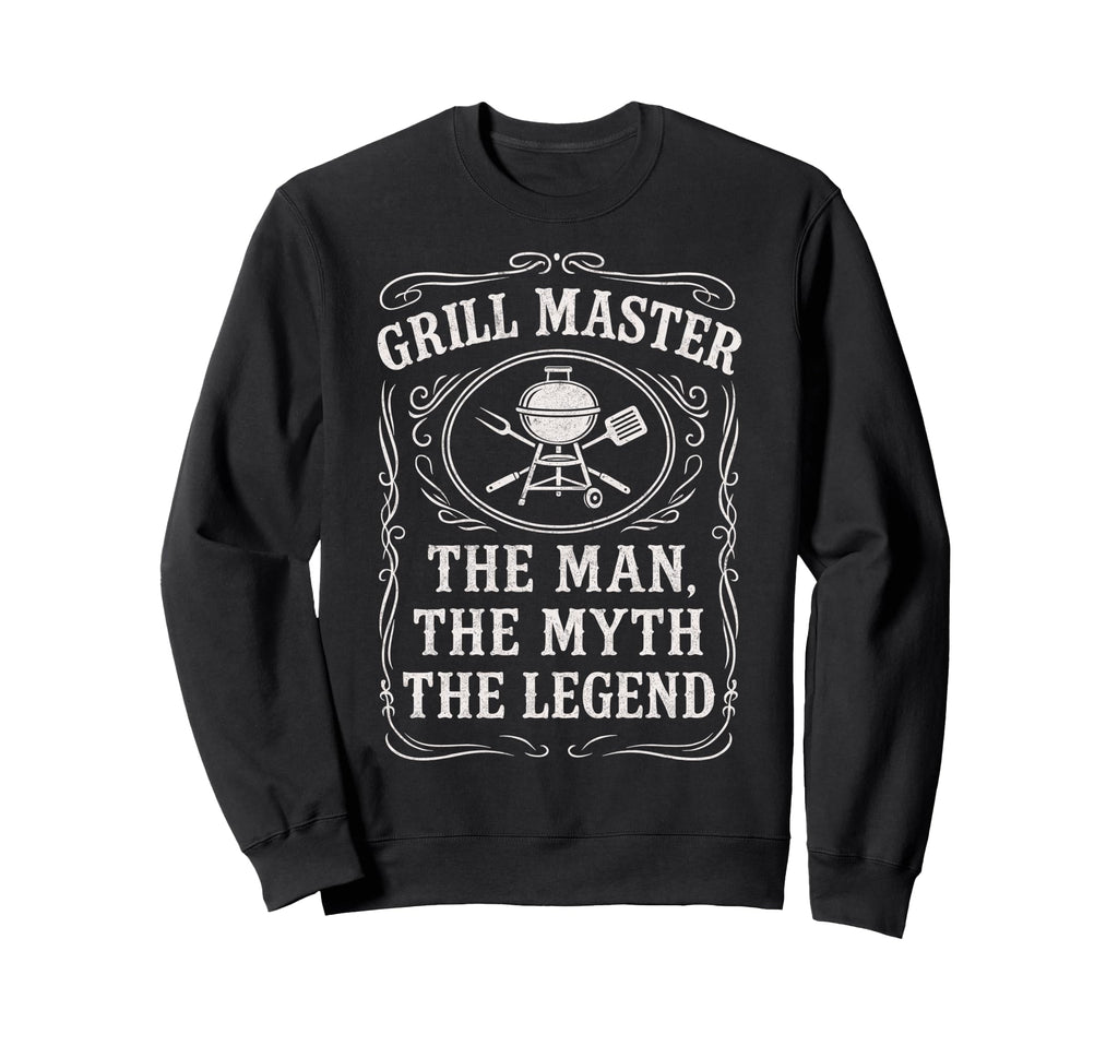 Funny Bbq Dad Grill Master Myth Sweatshirt - Minimalist Print for Adults - T-Shirt, Sweatshirt, Hoodie