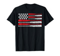 Baseball U S American Flag July T-Shirt - Casual Everyday Wear Men Women - T-Shirt, Sweatshirt, Hoodie