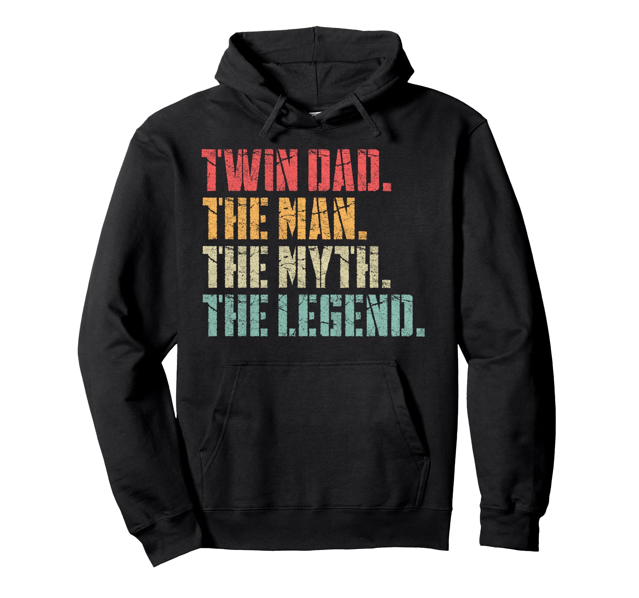 Fathers Day Dad Twin Dad Myth Legend Hoodie - Trendy Graphic Men Women - T-Shirt, Sweatshirt, Hoodie